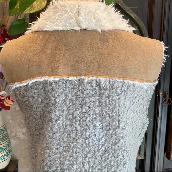 Anthropologie Sunday Monday Sherpa Moto Jacket Vest - Picture 13 of 15